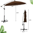 thumbnail image 3 of Costway Parasol Déporté de Patio 10 Pi avec Manivelle et Base en Croix en Aluminium Beige, 3 of 10