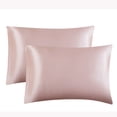 thumbnail image 1 of Silk Pillowcase for Hair and Skin Simulated Silk Pillowcase for Hair and Skin - Simulated Silk Pillowcase 2 Sets 20X26 Inches with Envelope Closure, Gift for Women Men, 1 of 5