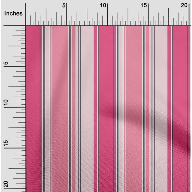oneOone Tissu Popeline de Coton Tissu à Rayures Bayadere Imprimé BTY 42 Pouces de Large