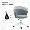 thumbnail image 4 of Vinsetto Fluffy Office Chair with Adjustable Height, Armless, Grey, 4 of 10