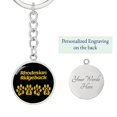 thumbnail image 2 of Rhodesian Ridgeback Mama Cercle Porte-Clés en Acier Inoxydable Ou 18k or Chien Maman Pendentif, 2 of 7