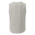 thumbnail image 3 of Tank Top for Men, Men Summer Drawstring Pocket Solid Color Printed Sleeveless Tank Top Casual Shirt, 3 of 3