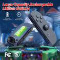 thumbnail image 2 of Pour Manette Sans Fil pour Manette Nintendo Switch - Manette de Jeu Grise Joypad, 2 of 5