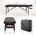 thumbnail image 3 of Gymax Table de Massage Pliable Portable, Hauteur Réglable, Lit de Spa, Berceau pour le Visage en Bois de Hêtre, 3 of 10