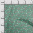 thumbnail image 2 of oneOone Polyester Spandex Sea Green Fabric Floral Craft Projects Decor Fabric Printed By The Yard 56 Inch Wide, 2 of 5