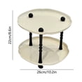 thumbnail image 3 of Btomtd Simples Fruit Plates Home Living Room Double Round Plates Candy Plates Snacks Snacks Storage Fruit Plates, White, 3 of 6