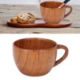 thumbnail image 4 of Water Cup, Elegant Wood Coffee Mug Retro Sturdy With Handle For Office, 4 of 8
