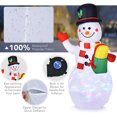 thumbnail image 4 of Costway 5 Pi de Hauteur Snowman Gonflable avec Lumières LED Colorées Intégrées, 4 of 10