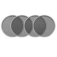 thumbnail image 1 of Unique Bargains 4 Pcs 1 Pieds Protecteur de Haut-Parleur en Maille Décorative pour Gril Cercle Pièces Audio Argent, 1 of 4