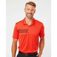 thumbnail image 1 of Adidas Mens 3-Stripes Chest Polo, S, Blaze OrangeBlack, 1 of 1
