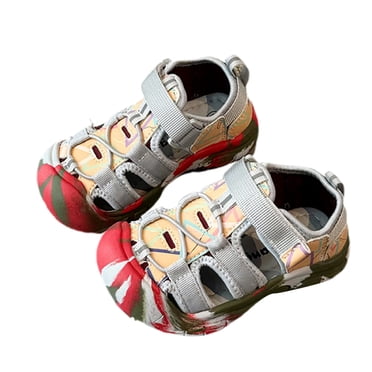 Sandales d'Été pour Garçons Sandales Légères Sandales 12-18 Mois Sandales Confortables de Sport de Plein Air pour la Plage Sandales à Enfiler Chaussures de Marche pour Tout-Petits Chaussures d'Eau Chaussures Larges pour Enfants Sandales Larges 10