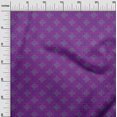 thumbnail image 2 of oneOone Georgette Viscose Fabric Leaves & Geometric Block Printed Fabric 1 Yard 42 Inch Wide, 2 of 4