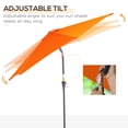 thumbnail image 4 of Outsunny Parasol de Patio 8,5 Pi, Parasol de Jardin avec 6 Baleines, Orange, 4 of 10