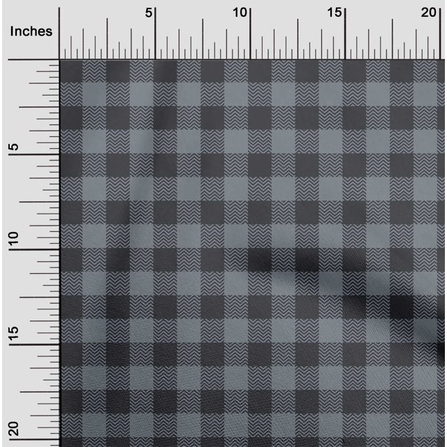 oneOone Viscose Jersey Gray Fabric Gingham Check Craft Projects Decor Fabric Printed By The Yard 60 Inch Wide