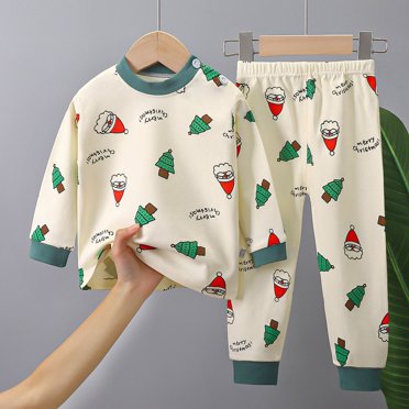 Jusqu'à 65 % de Réduction sur les Tenues tumgatte pour Fille, Imprimé de Noël, Sweat à Manches Longues Col Rond et Pantalon à Taille Élastique, Ensemble de Pyjamas d'Automne, Vêtements de Détente pour Filles 1-7T