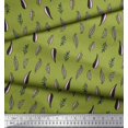 thumbnail image 2 of Soimoi Green Poly Georgette Fabric Artistic Leaves Print Sewing Fabric Yard 42 Inch Wide, 2 of 3