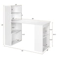 thumbnail image 4 of Giantex Computer Desk w/Bookcase, 48" Modern Compact Writing Desk, Reversible Study Workstation for Home, Office & Dorm, Easy Assembly, White, 4 of 10