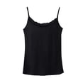 thumbnail image 4 of Timegard Camisoles Grande Taille pour Femmes en Dentelle à Bretelles Spaghetti Sans Manches Col Rond Haut Uni, 4 of 7