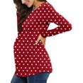 thumbnail image 3 of Jchiup Women's Maternity Tops Long Sleeve Side Ruching Round Neck Shirt, 3 of 6