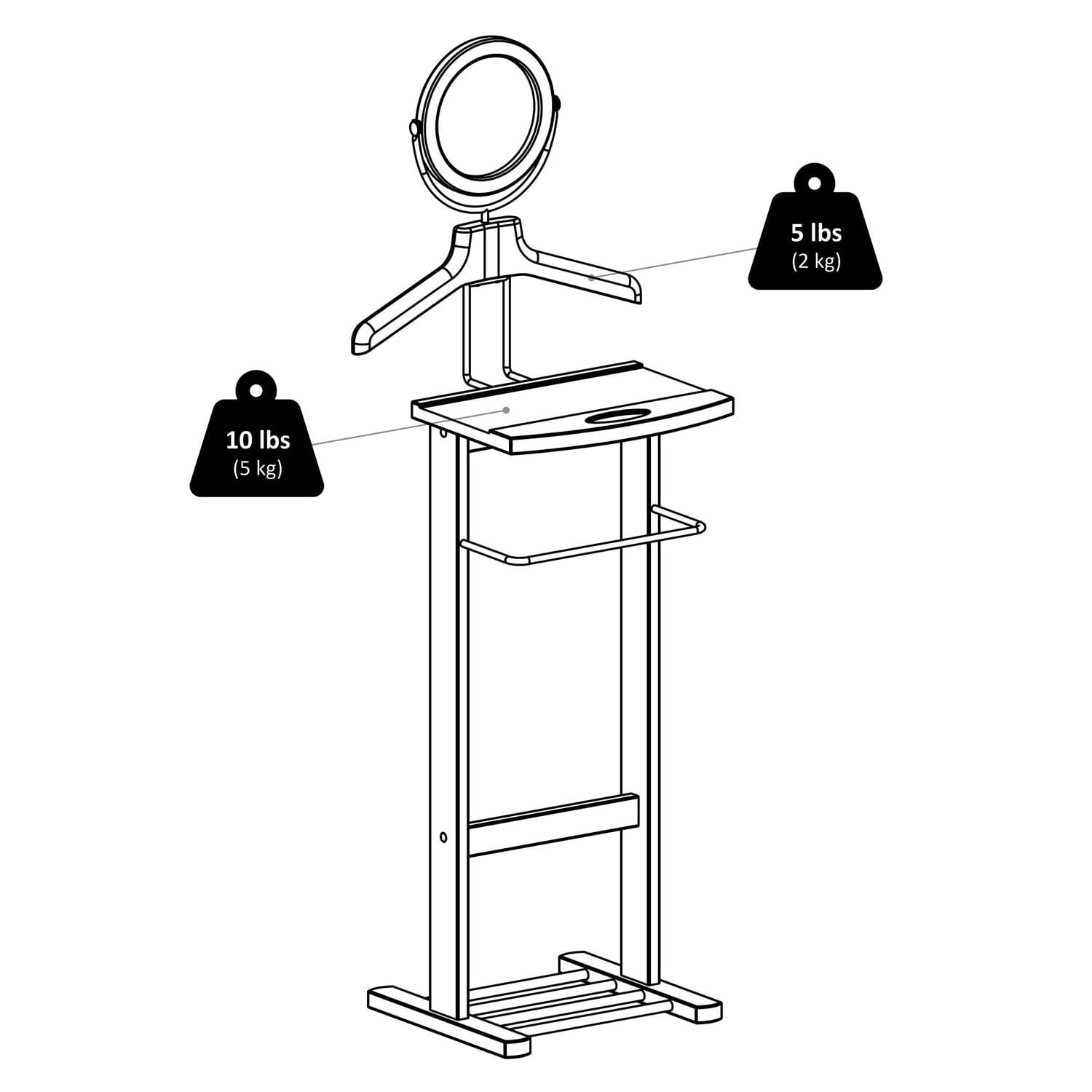 Winsome Carson Valet de nuit, fini expresso - 92055
