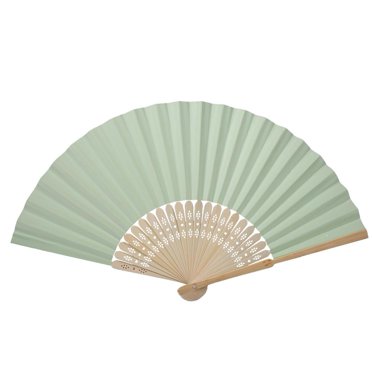 Rdeghly Various Colors Chinese Folding Bamboo Ribs Fan DIY Blank Paper Fan Wedding Shower Party Decor, Folding Paper Fans, Paper Wedding Fans