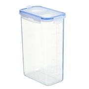 yulier Plastic Food Storage Container with Snap Lids, Clear Airtight Cereal Containers, Cereal Dispenser, Food Canister Kitchen Pantry Organization and Storage, 2.5L