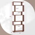 thumbnail image 3 of Costway 6-tier Storage Bookshelf S-shaped Geometric Bookcase with Anti-toppling Kits Orange, 3 of 9