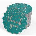 thumbnail image 4 of Inkdotpot 100 Pack Real Rose Gold Foil Paper Tags Thank You Bridal Shower Favor Hang Tags, 4 of 6