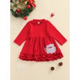 thumbnail image 2 of FOCUSNORM T-shirt de Noël pour Bébés Garçons Filles, Motif Santa Claus Col Rond Manches Longues, 2 of 8