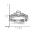 thumbnail image 4 of Sterling Silver Engagement Bridal Wedding Ring Set with Cubic Zirconia (CZ) (CZ), 4 of 5