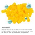 thumbnail image 4 of Unique Bargains 50 Pcs Capuchons d'Extrémité en Caoutchouc 8 mm Couvercle PVC Vinyle Protecteur de Filetage de Vis Capuchons Ronds pour Tablette en Fil Jaune, 4 of 4