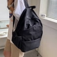 thumbnail image 2 of Unisex Backpack For Junior High High School Students Large Capacity Travel Bag Simple Design Durable School Bag Laptop Book Carrier Black Color F-039 Black, 2 of 6