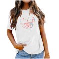 thumbnail image 1 of EQWLJWE Femmes Tops Oversize Graphique Print Tee-Shirt en Vrac Manches Courtes Col Rond Épaule Décontractée Tee-Shirt Dégagement, 1 of 7