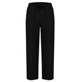 thumbnail image 3 of Diufon Athletic Pants for Men Straight Wide Leg Joggers Sweatpants Drawstring Waist Workout Pants with Pockets, 3 of 5