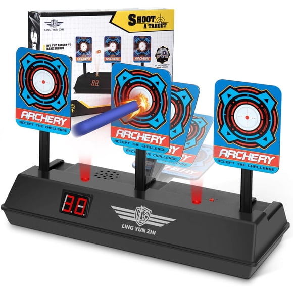 Electric Target For Nerf Pistol, Auto Reset Intelligent Light Sound Effect Scoring Target For Nerf N-Strike Elite / Mega / Rival Series (Target Only)
