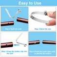 thumbnail image 4 of Unique Bargains 9.5x7.5mm Kayak Paddle Snaps, Hollow Button Single Pin Lock Tube Spring Clips for Tent Pole, 10 Pack, 4 of 6