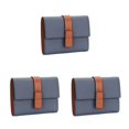 thumbnail image 1 of pitrice Leather Women Purse Rectangular Trifold for Zipper Hasp Stylish Card Holder Photo Folder Wallet Notecase Birthday Gift Blue 3Set, 1 of 6