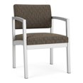 thumbnail image 1 of Fauteuil d'Appoint en Acier Lenox pour Réception et Salle d'Attente en Soins de Santé / Acier Argenté / Brun, 1 of 5