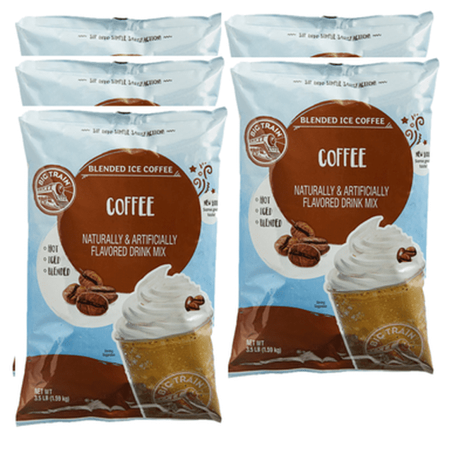Big Train 3.5 lb. Original Blended Ice Coffee Mix Pack of 5