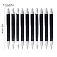 thumbnail image 3 of Wdhugt Black Black 10 Pack Retractable Ballpoint Pen Office School Supply Writing Pen Set Click Pen Bulk Pens Fine Point Ink Pens Black Ink Refillable Pens Office Supplies, 3 of 6