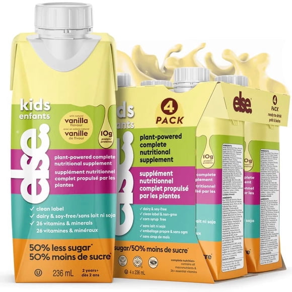 Else Nutrition- Kids Complete Nutrition Supplement Ready to Drink - Vanilla 4x236ml
