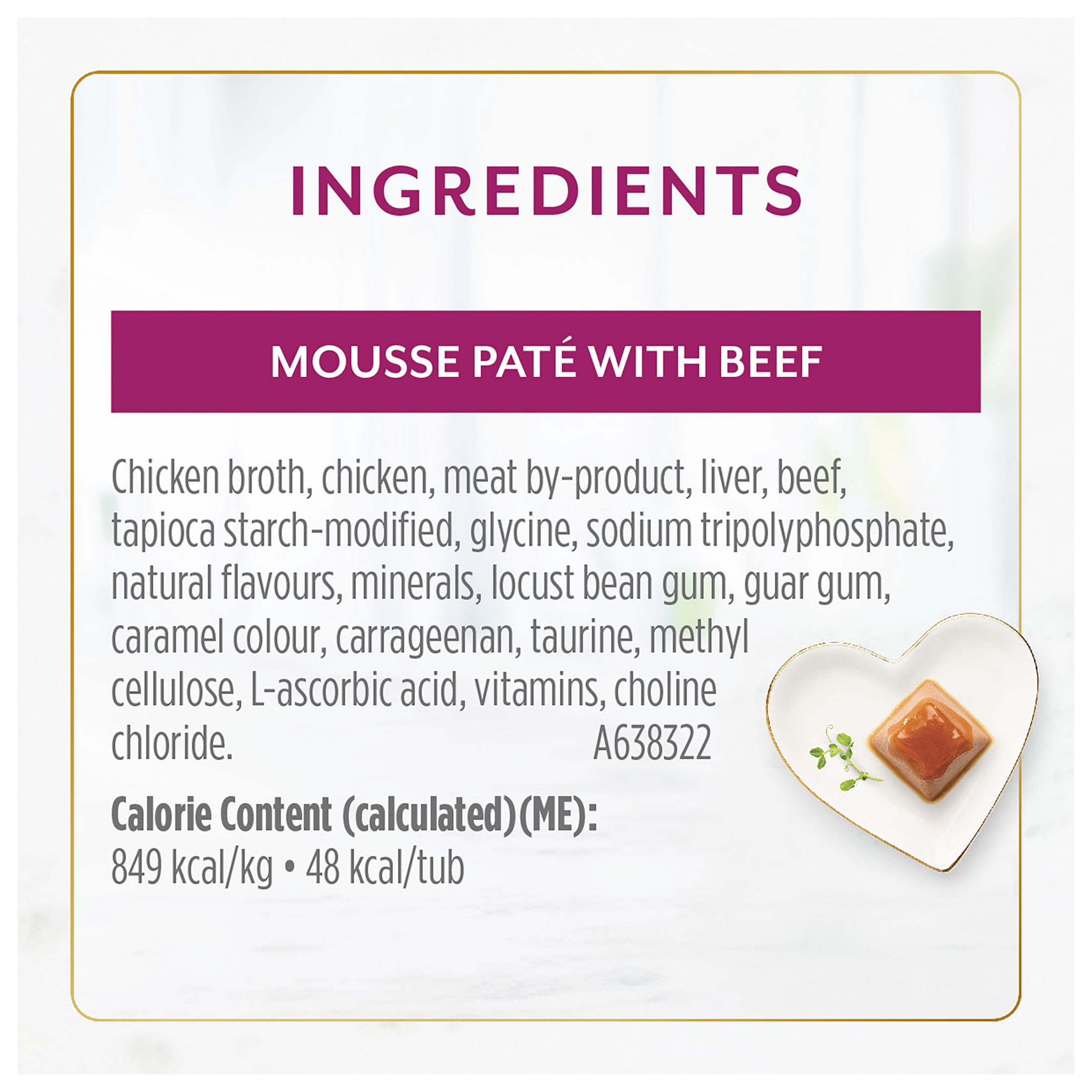 Fancy Feast Gems Mousse en Pâté avec Bœuf, Nourriture Humide pour Chats, 57 g x 2