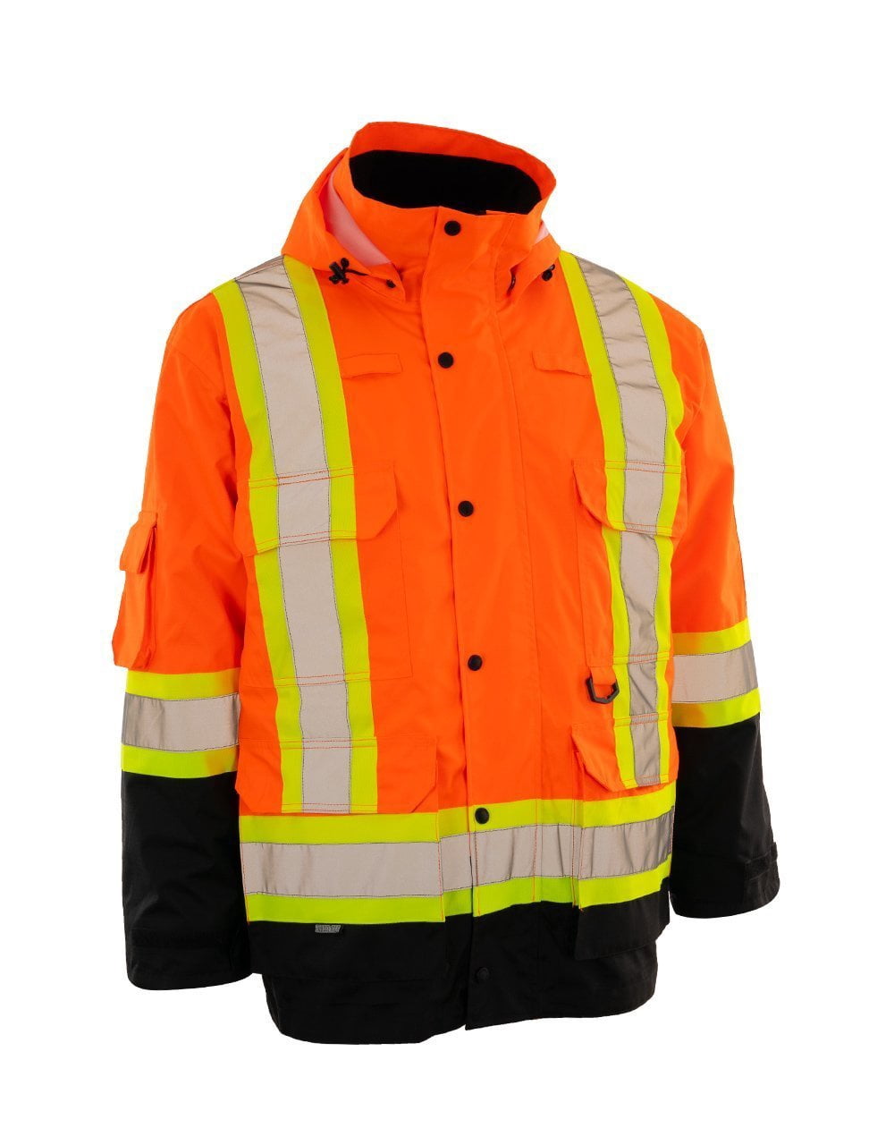 Forcefield 6-in-1 Hi Vis Winter Safety Parka with Removable Bomber Jacket