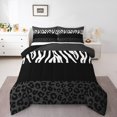 thumbnail image 2 of Erosebridal Zebra Leopard Print Bedding Full Comforter Set, Rectangle Geometric Down Comforter, Animal Decorative, Reversible, 2 of 7