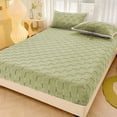 thumbnail image 4 of Uscallm Winter Warm Corals Fleece Mattress Protector Fitted Sheet, Cozy Flannel Bed Cover, Soft Microfiber Mattress Pad, Plush Fleece Mattress Topper for Cold Weather, Queen Size 60x79 Inches, 4 of 6