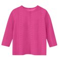 thumbnail image 4 of Bwiyojiz Tailles Mode 110-160 T-Shirt/chemise pour Enfants Uni Manches 3/4 Col Rond, 4 of 5
