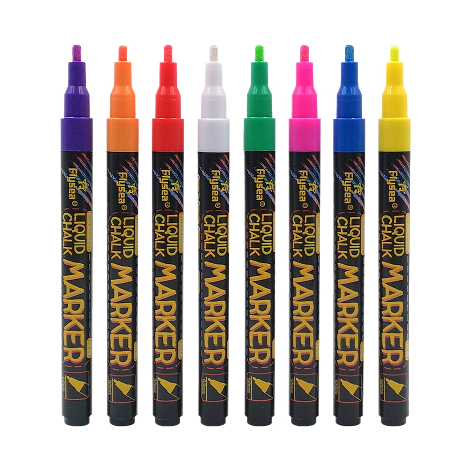 8PCS Liquid Chalk Markers DIY Mirror Pens Chalk Pens Easy Clean Up for Nonporous Chalkboards Bistro Boards Glass and Windows