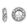 thumbnail image 2 of Veste à Boucles d'Oreilles en Argent Sterling Rhodium Topaze Blanche QJ124APR, 2 of 2
