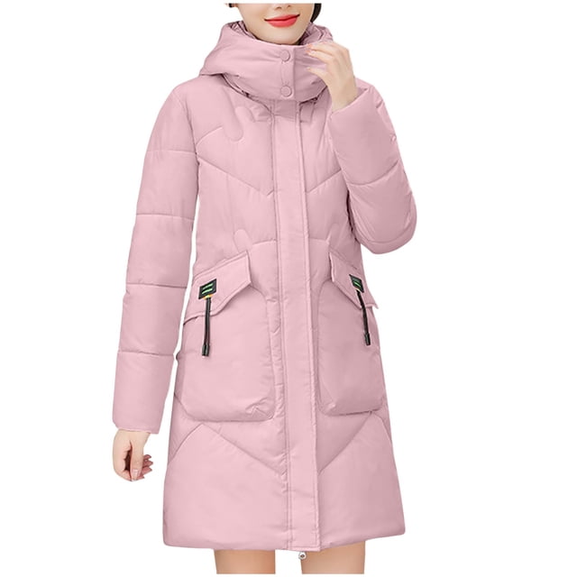 Birdeem Cardigan à Manches Longues d'Hiver pour Femmes avec Poches Veste à Capuche Chaude Fermeture Éclair Haut Épais Blouse