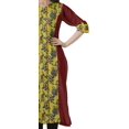thumbnail image 3 of Moomaya Kurti Imprimée pour Femmes, Kurta Tunique Longueur Genou, Hauts à Col en V, Robe Grande Taille, 3 of 6